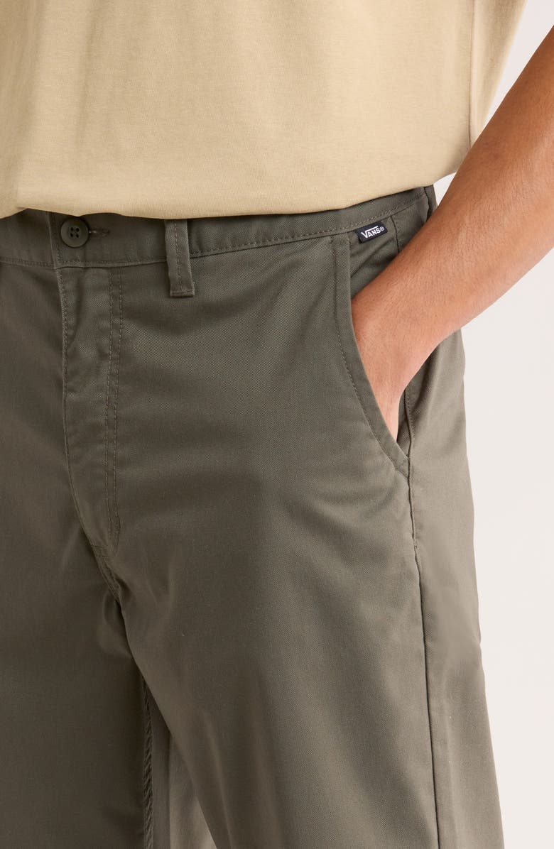 Vans Authentic Relaxed Flat Front Stretch Chinos, Alternate, color, Grape Leaf