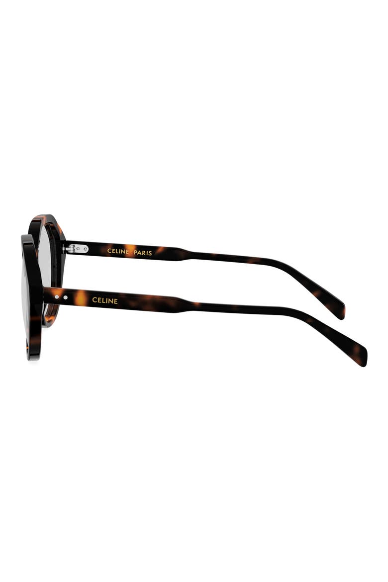 54mm Geometric Eyeglasses, Alternate, color, DARK HAVANA