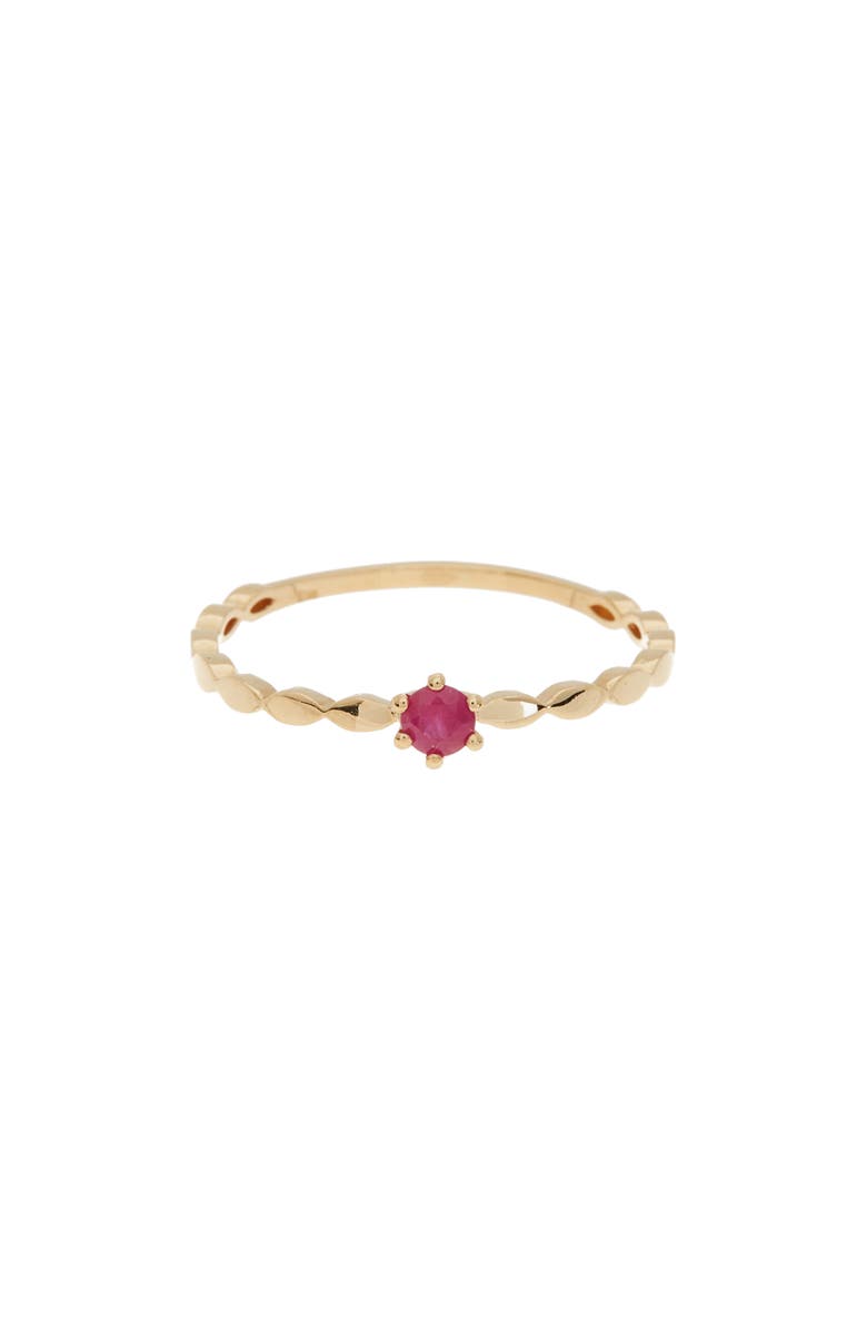 Bony Levy 18K Gold Twist Band Ruby Ring, Alternate, color, 
