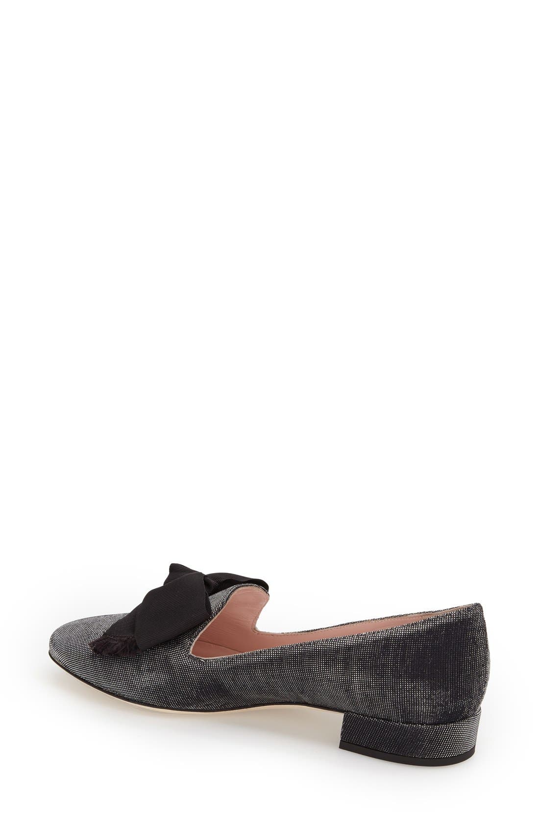 'gino' loafer, Alternate, color, BLACK LUREX