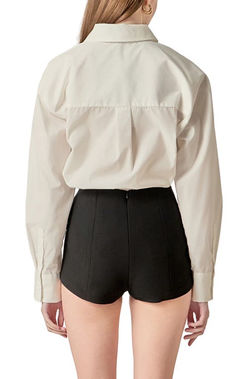 English Factory Bow Shirt In White