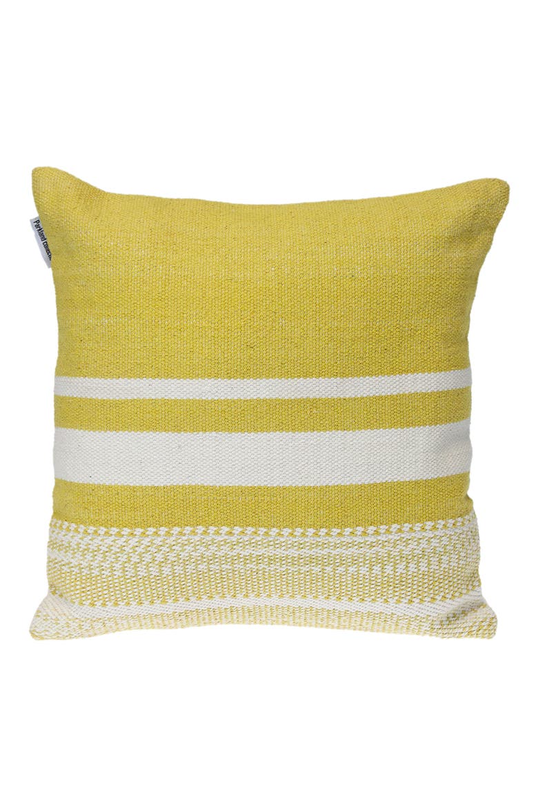 Stripe Square Accent Pillow, Main, color, YELLOW