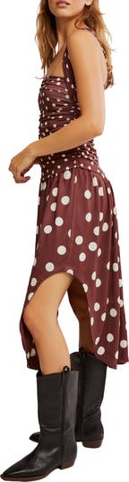 Raylon Variegated Polka Dot Midi Dress