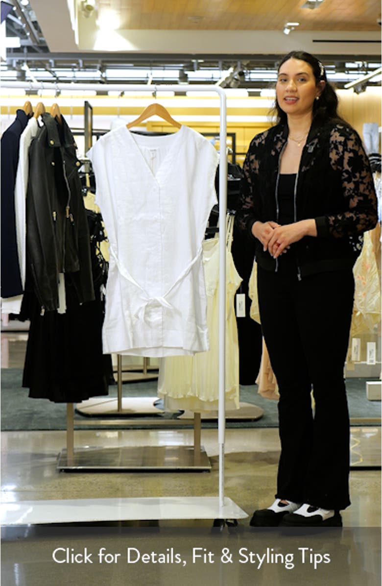 Melanie Belted Linen Minidress, sales video thumbnail