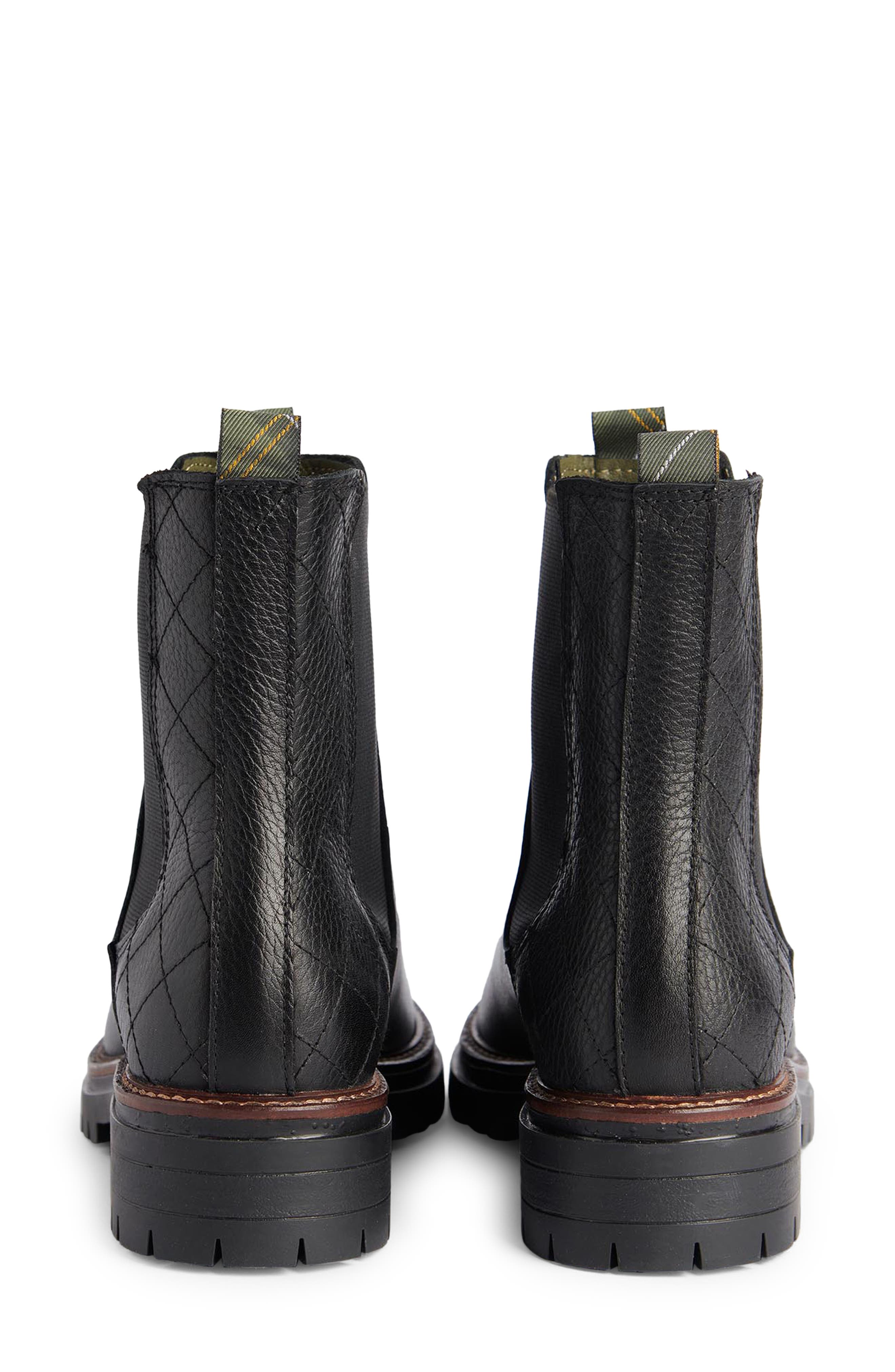 Barbour Evie Chelsea Boot, Alternate, color, Black