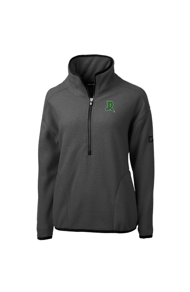 Cutter & Buck Women's Cutter & Buck Gray Dayton Dragons Cascade Eco Sherpa Fleece Half-Zip Jacket, Alternate, color, 