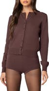 EDIKTED Ashlin Crewneck Cardigan
