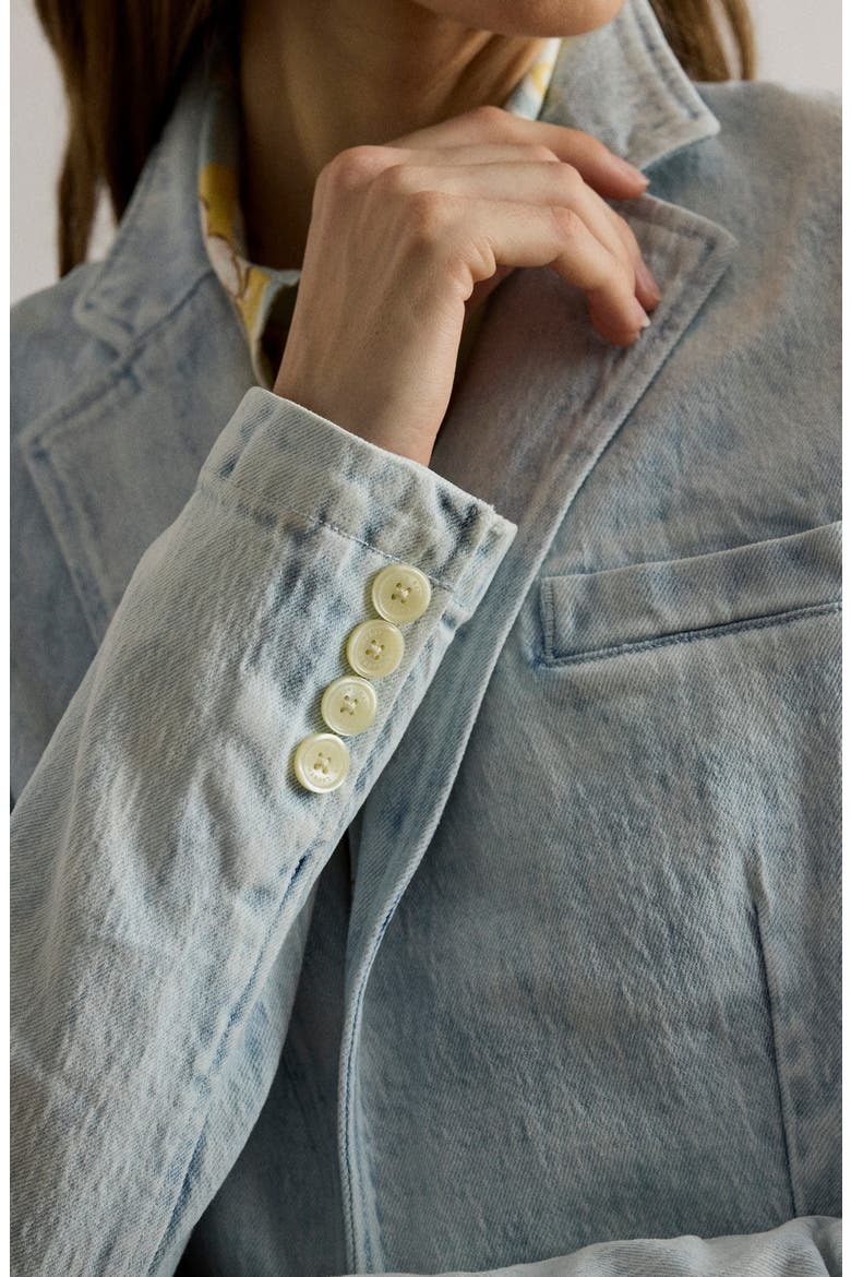 Denim Blazer, Alternate, color, EDNAH WASH BLUE