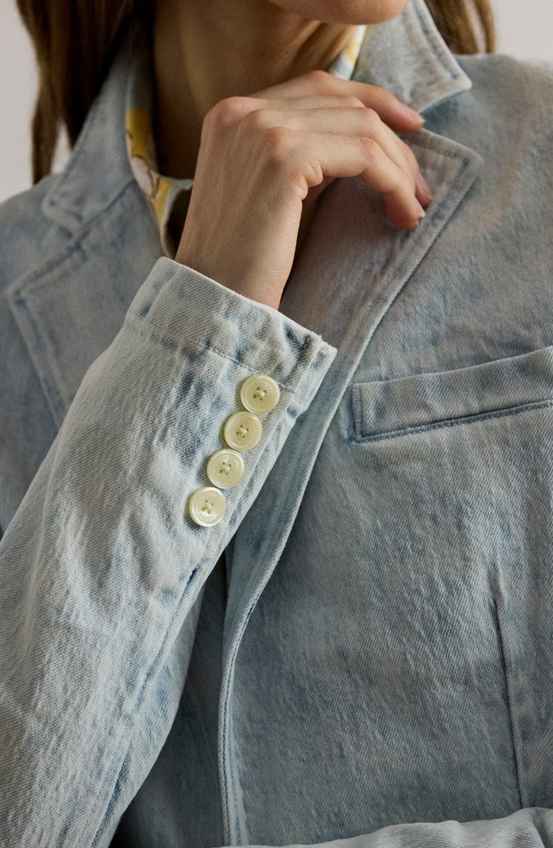 Lauren Ralph Lauren Denim Blazer, Alternate, color, Ednah Wash Blue