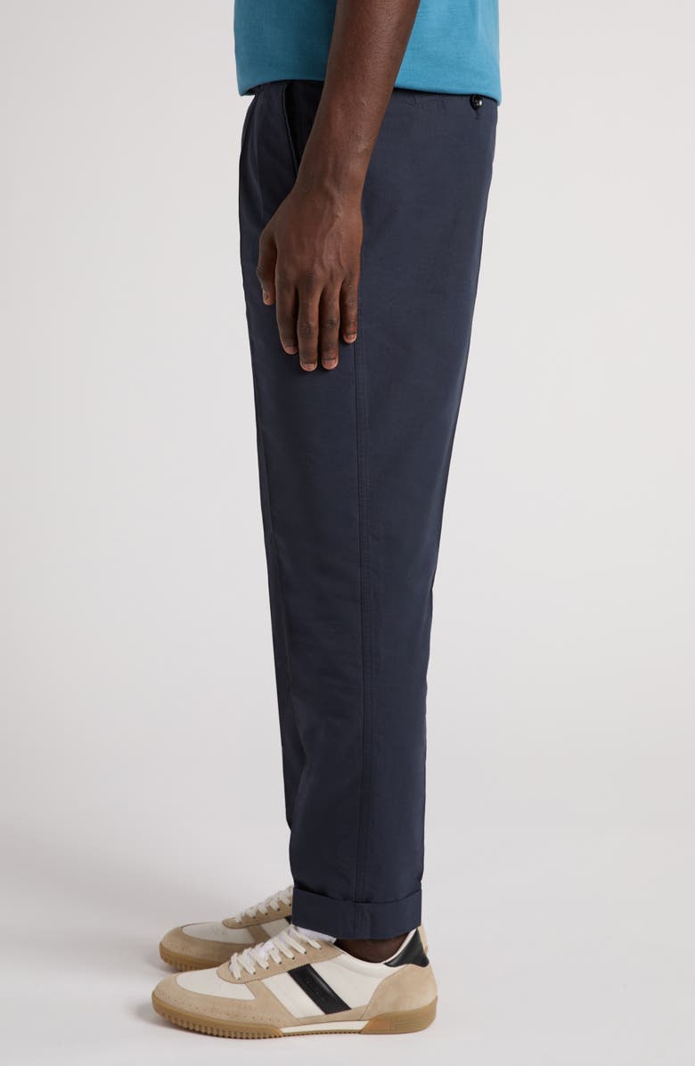 TOM FORD Pleated Cotton Gabardine Chinos, Alternate, color, Hb906 Midnight Navy