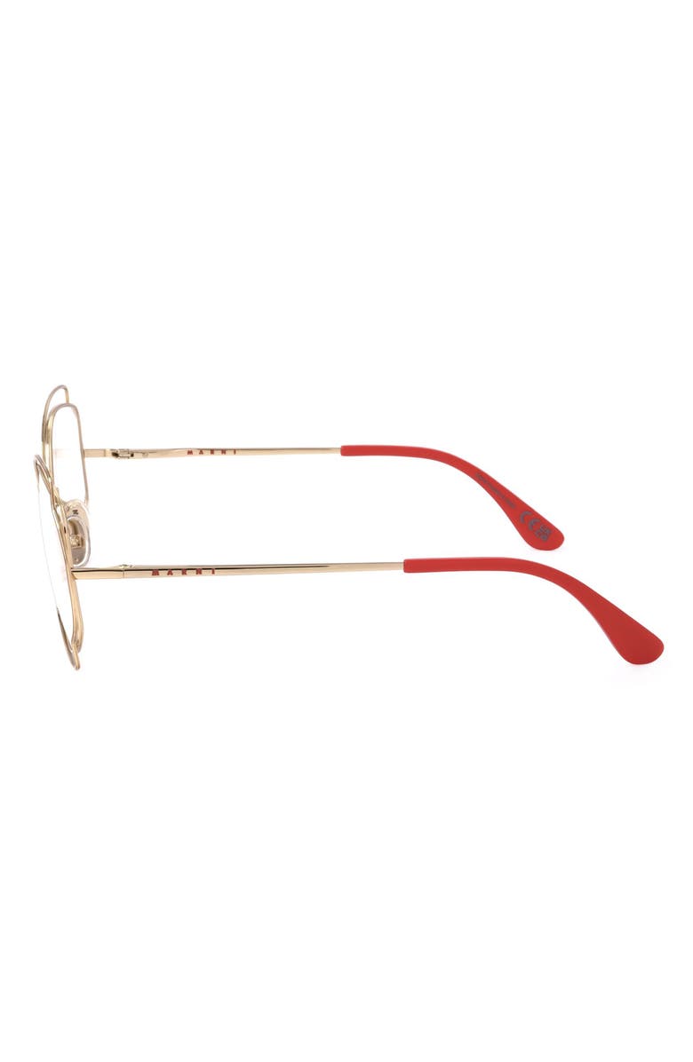Marni 58mm Round Reading Glasses, Alternate, color, Gold
