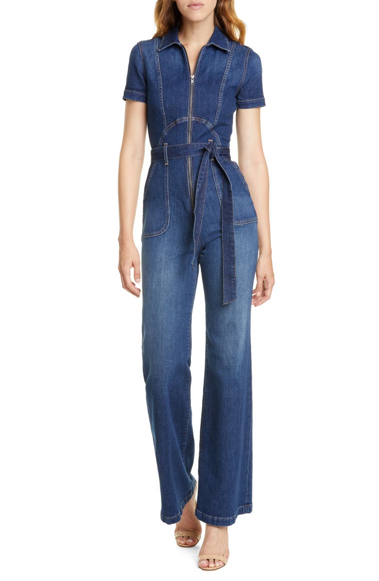 Alice + Olivia Jeans Alice + Olivia Wide Leg Jumpsuit, Main, color,