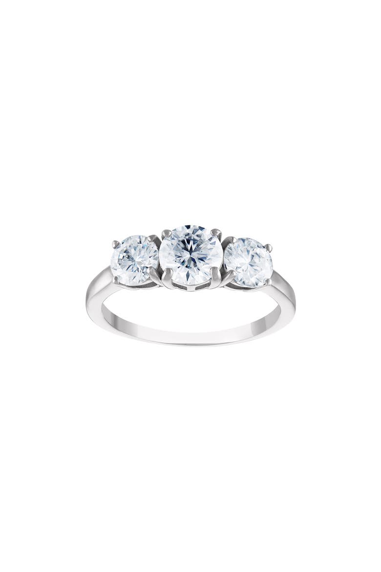 Sterling Silver Lab Grown Moissanite Ring, Main, color, SILVER
