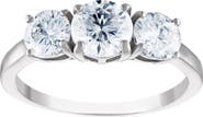 FZN Sterling Silver Lab Grown Moissanite Ring