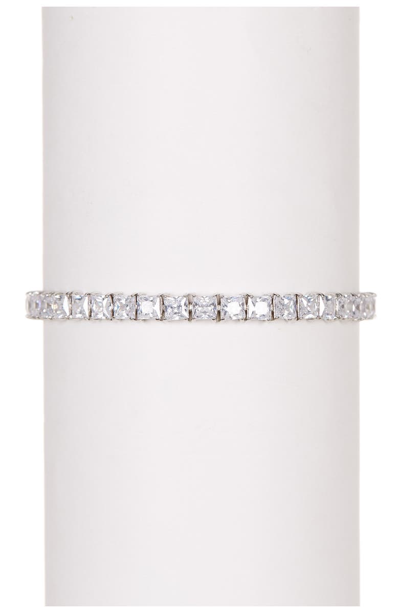 CZ by Kenneth Jay Lane Princess CZ Tennis Bracelet, Alternate, color,