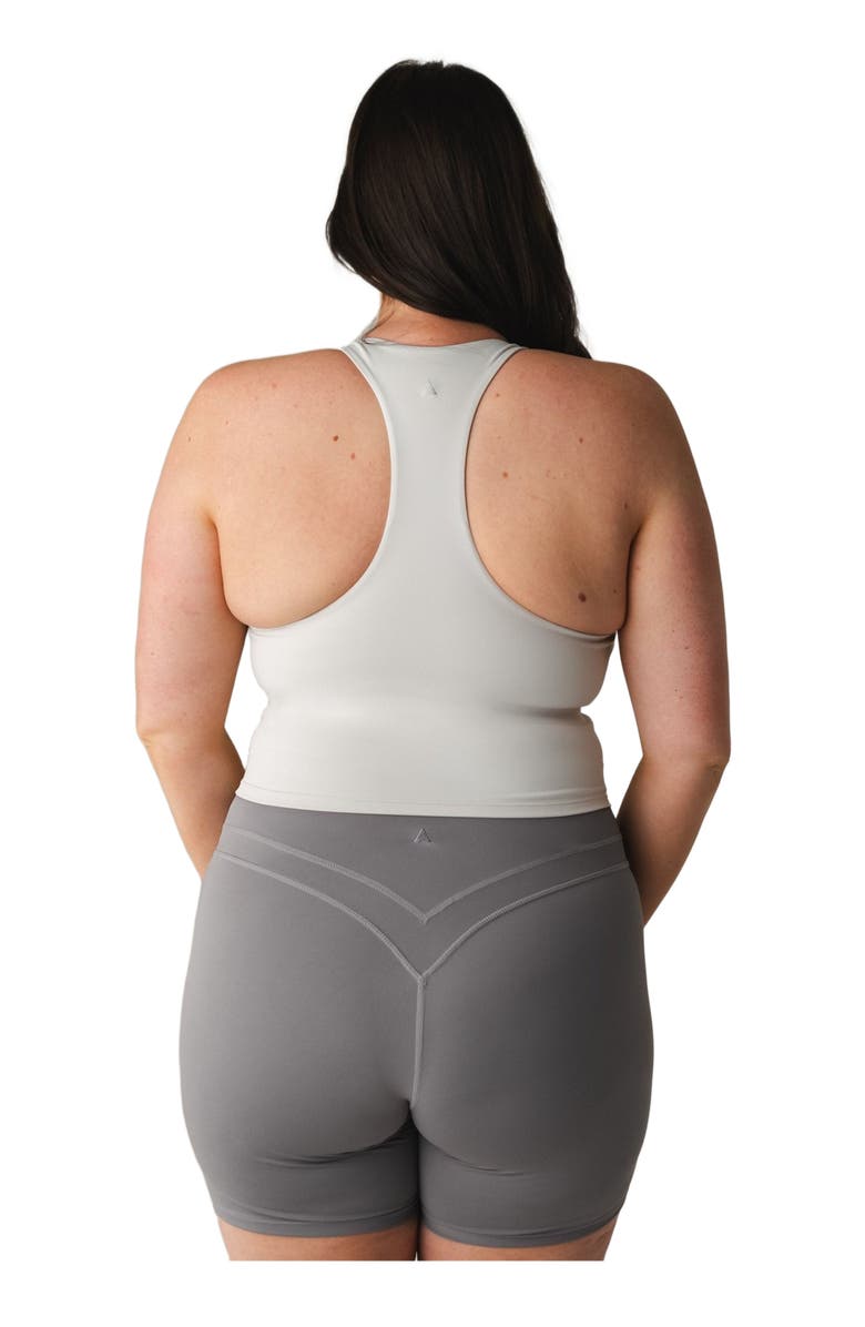 Vitality Revive Racer Tank, Alternate, color, Ash