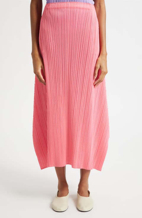Monthly Colors March Pleated Midi Skirt