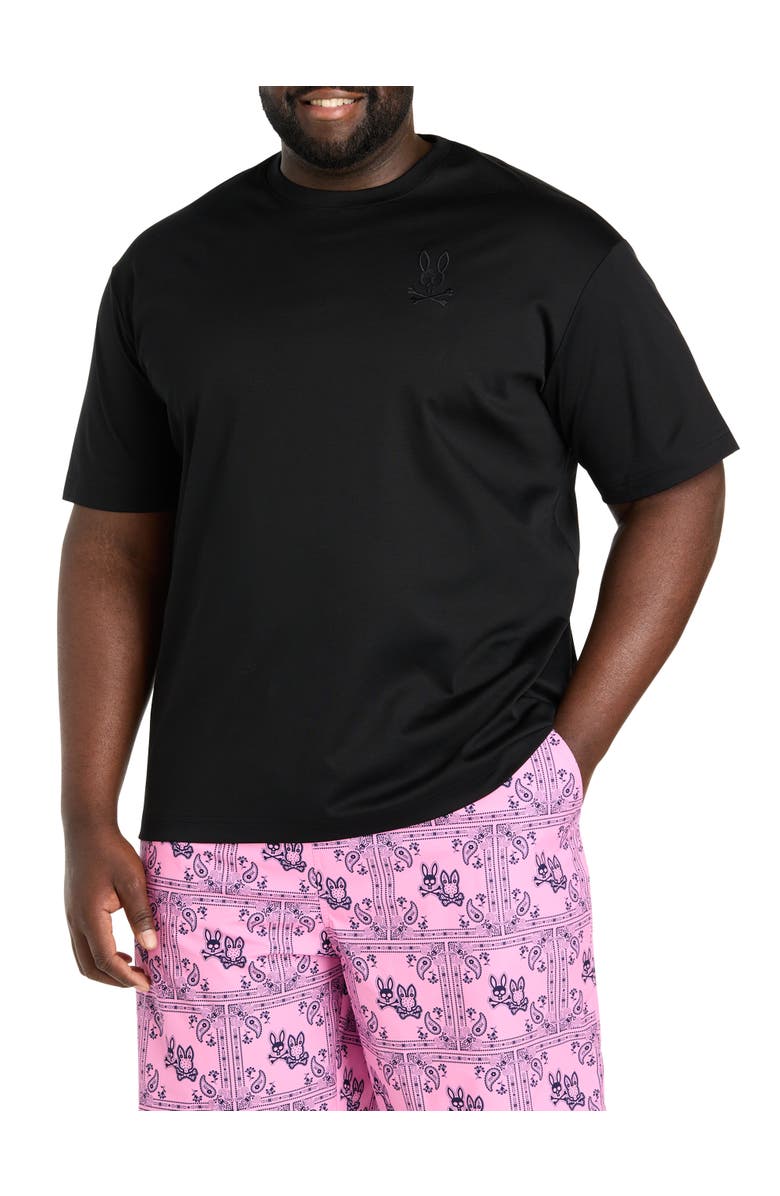 Psycho Bunny Big & Tall Oscar Relaxed-Fit Graphic Tee, Main, color, Black