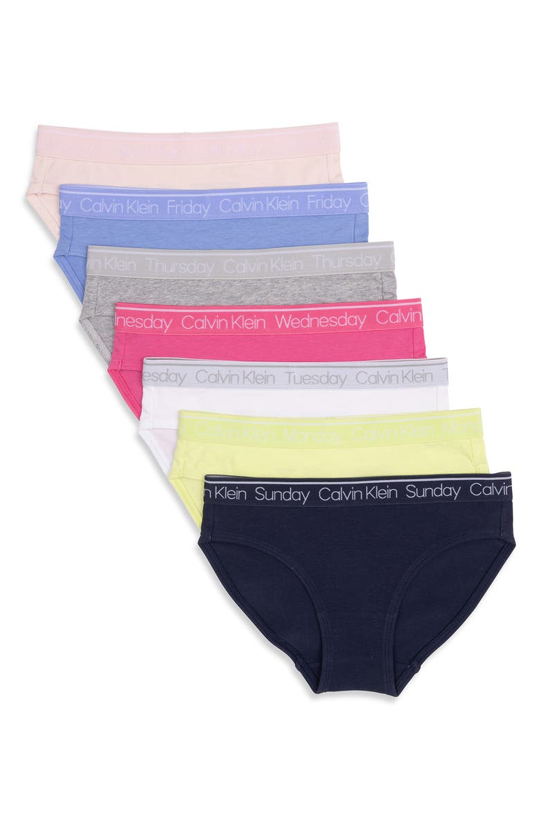 Calvin Klein Days of the Week Assorted 7-Pack Bikini Briefs, Main, color, 