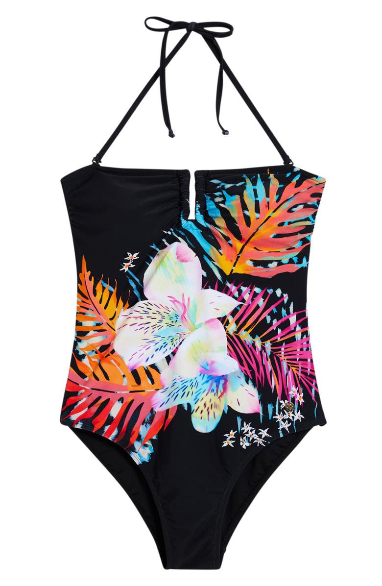 Desigual One-Piece Swimsuit, Alternate, color, Black