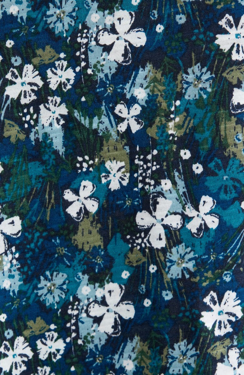 Seasalt Cornwall Enor Print Organic Cotton Fit & Flare Dress, Alternate, color, Moorland Floral Maritime