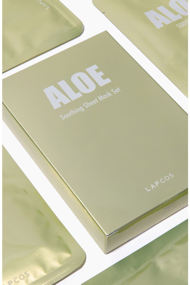 Aloe Soothing Sheet Mask, Alternate, color, GREEN