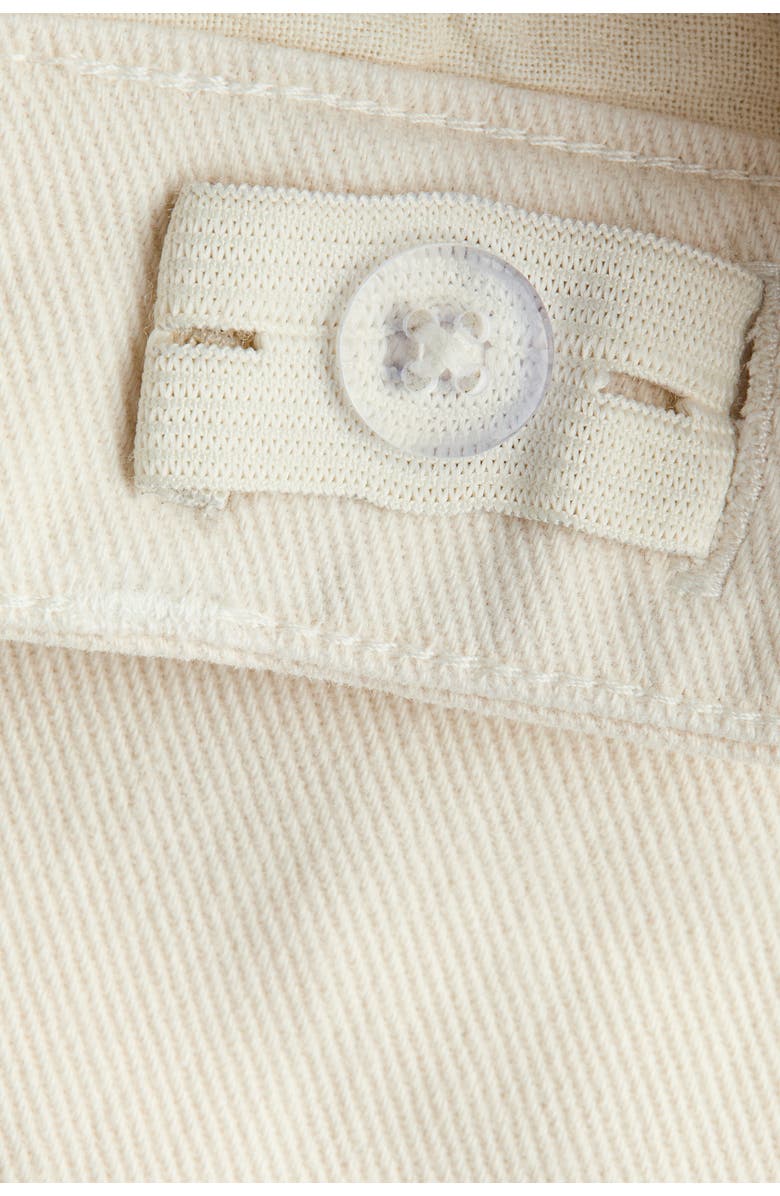 H&M Loose-fit Twill Shorts, Alternate, color, Cream