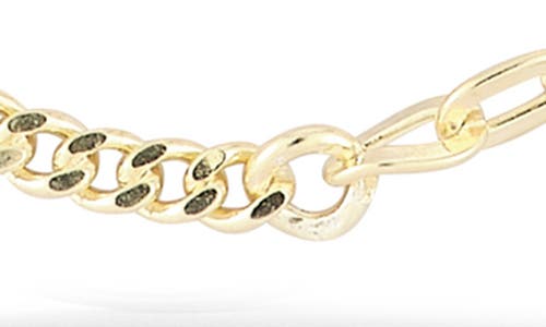 Glaze Jewelry Sterling Silver Mixed Chain Necklace In Gold