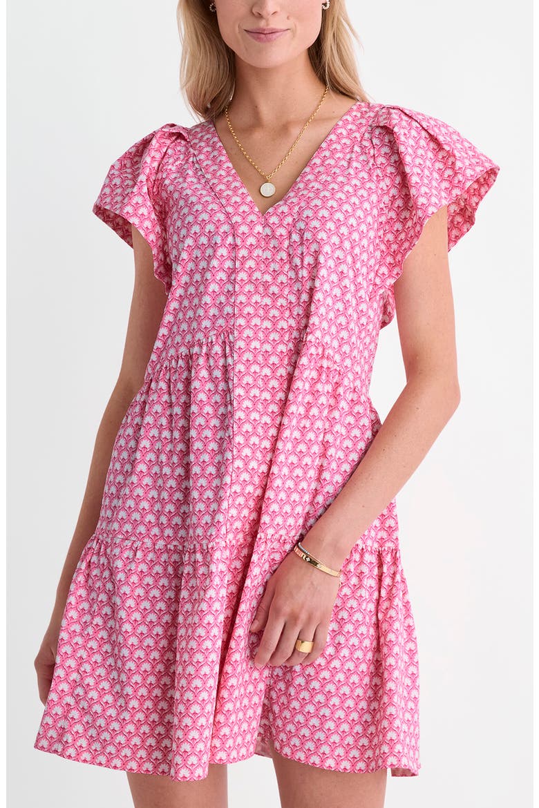 Harbor Tiered Ruffle Dress, Alternate, color, GIA BAHAMA BREEZE