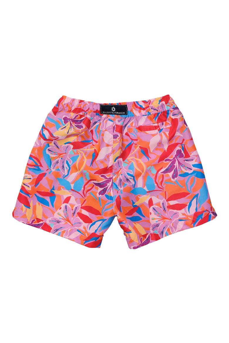 Kids' Sunset Swim Trunks, Alternate, color, MULTI PINK