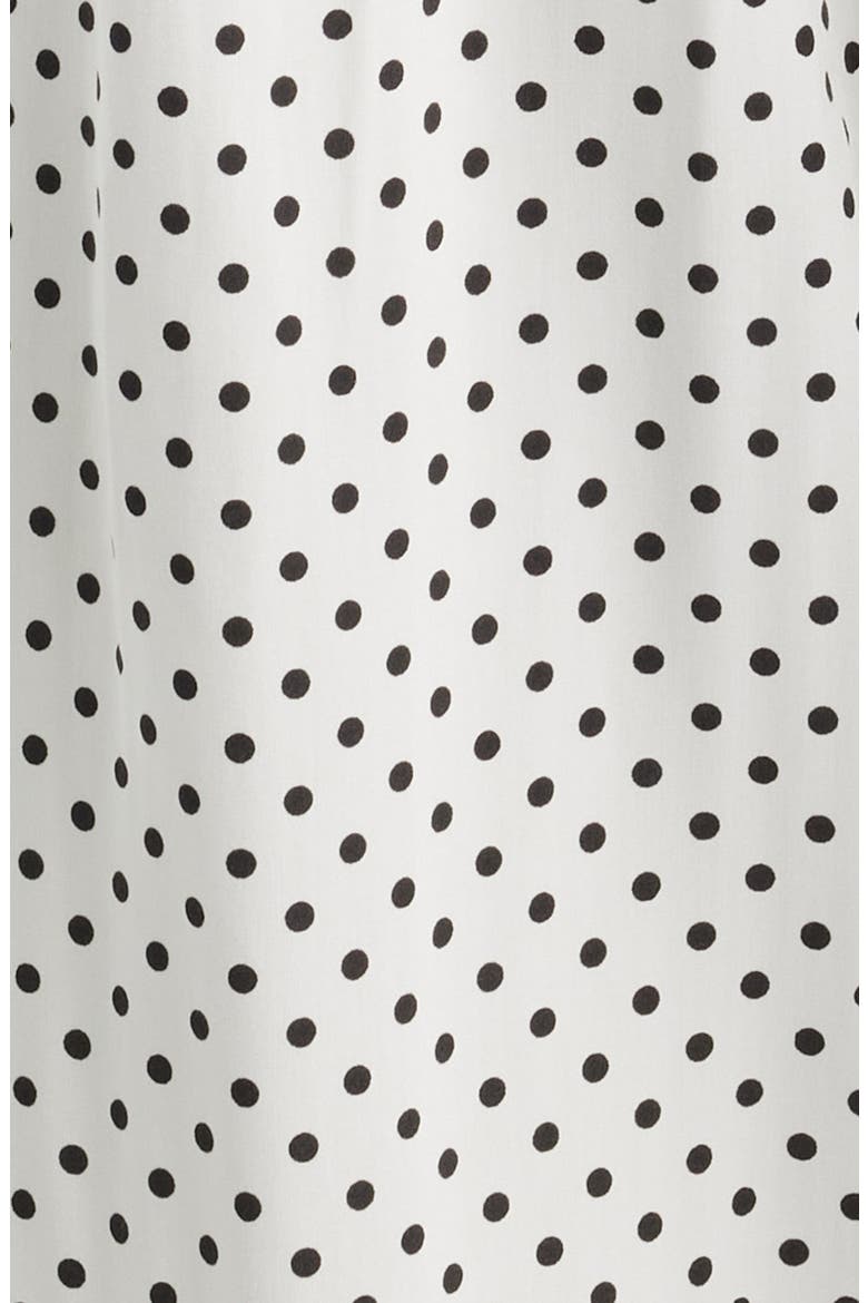 Marguerite Halter Dot Print Maxi Dress, Alternate, color, WHITE POLKA