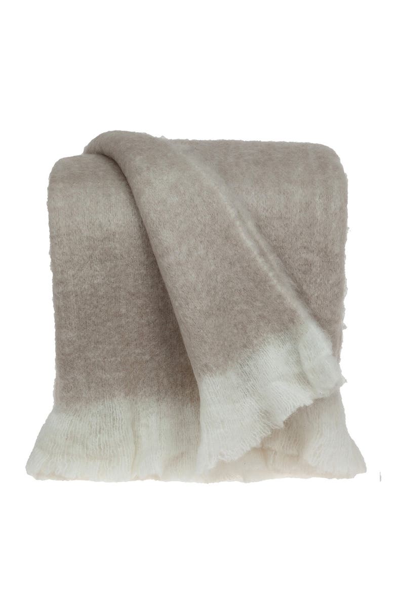 PARKLAND COLLECTION Stella Transitional Tan 52" x 67" Woven Handloom Throw Blanket, Alternate, color, 