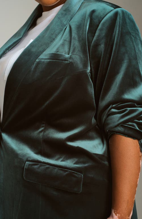 Universal Standard Rio Velvet Blazer In Scarab