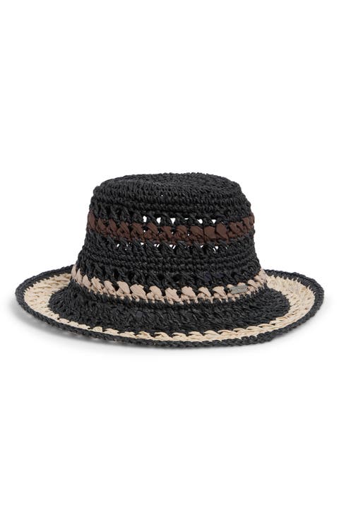 Carly Striped Crochet Bucket Hat
