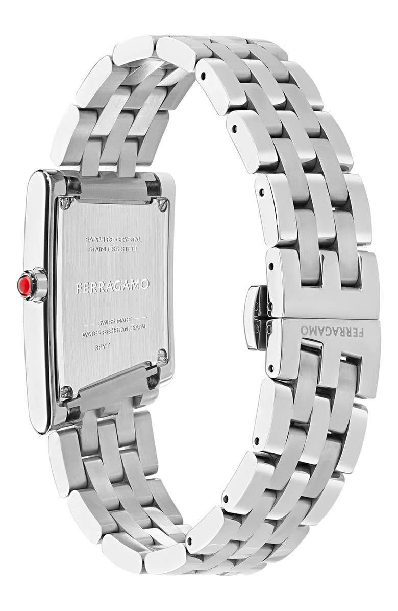 FERRAGAMO Asymetrique Bracelet Watch, 22mm x 36mm, Alternate, color, Stainless Steel