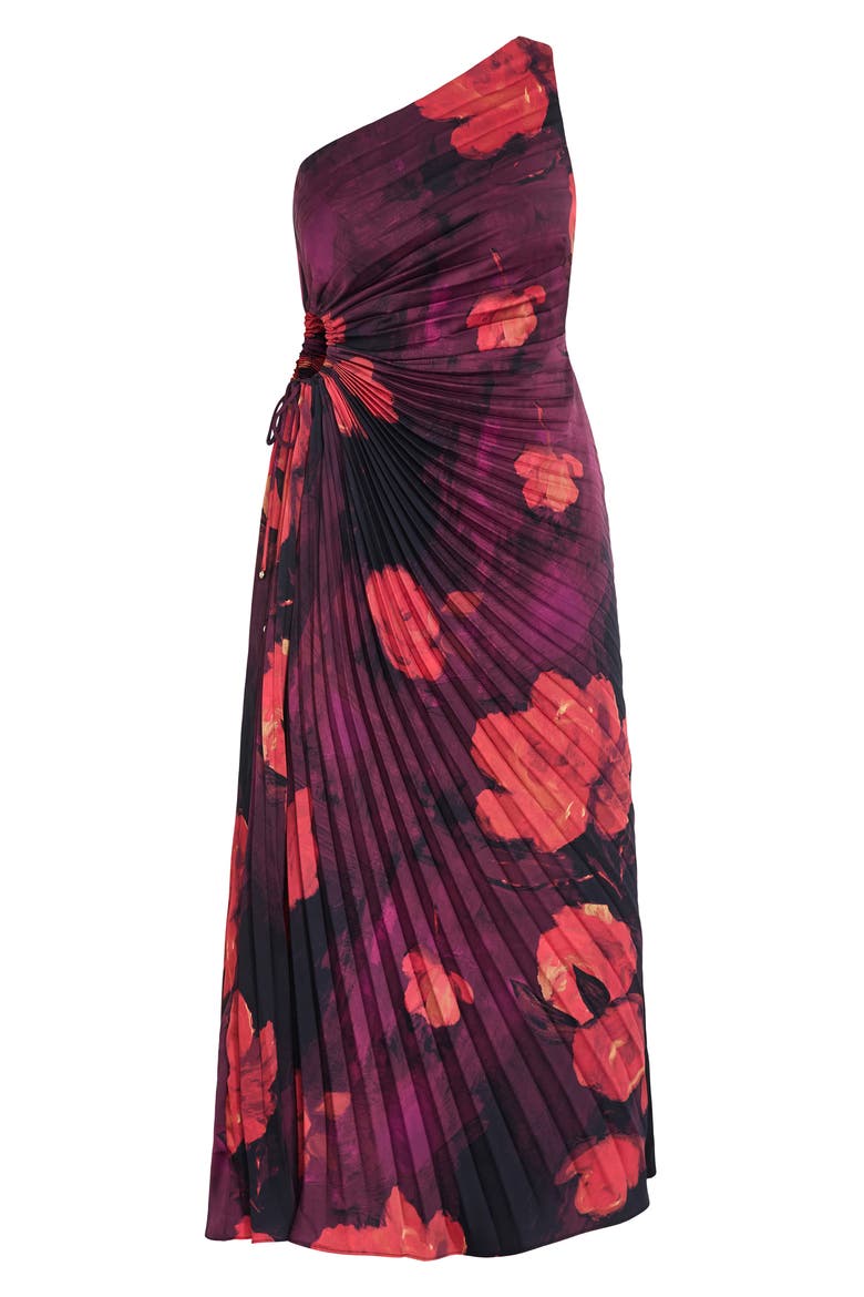 Aliza One-Shoulder Floral Print Dress, Alternate, color, DIVINE FLORAL