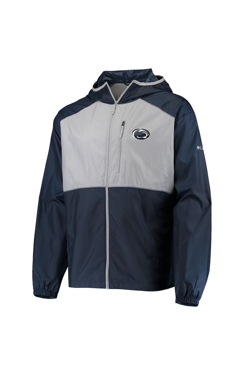 Columbia Men's Columbia Navy/Gray Penn State Nittany Lions Flash Forward Hoodie Full-Zip Lightweight Windbreaker, Alternate, color, 