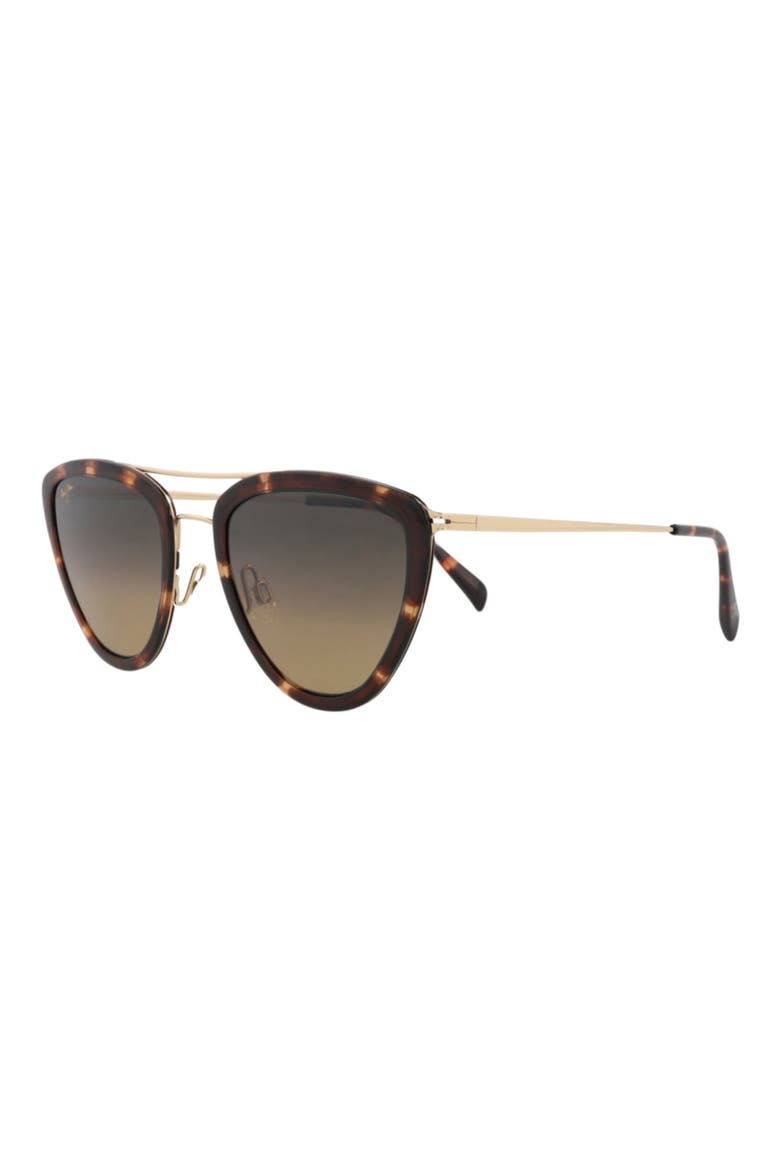Gender Inclusive Emaze 56mm Polarized Square Sunglasses, Alternate, color, TORTOISE GOLD BRONZE
