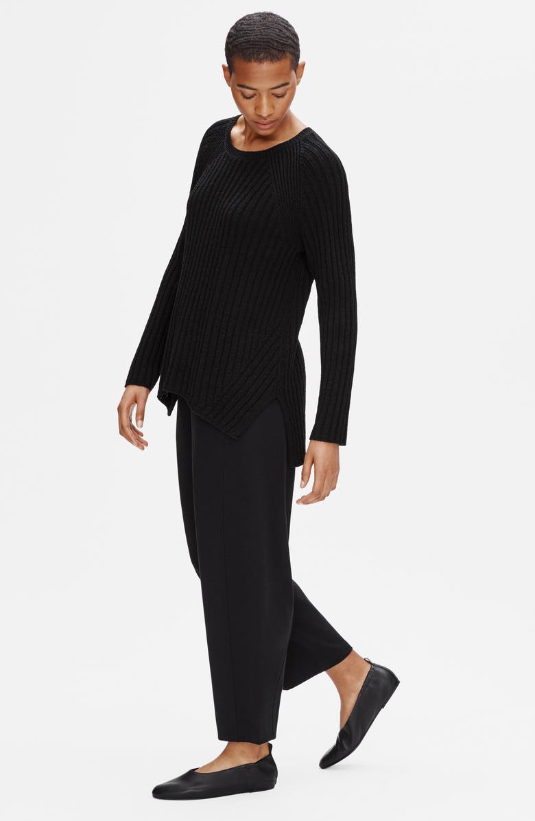 Eileen Fisher Round Neck Ribbed Pullover, Alternate, color, 
