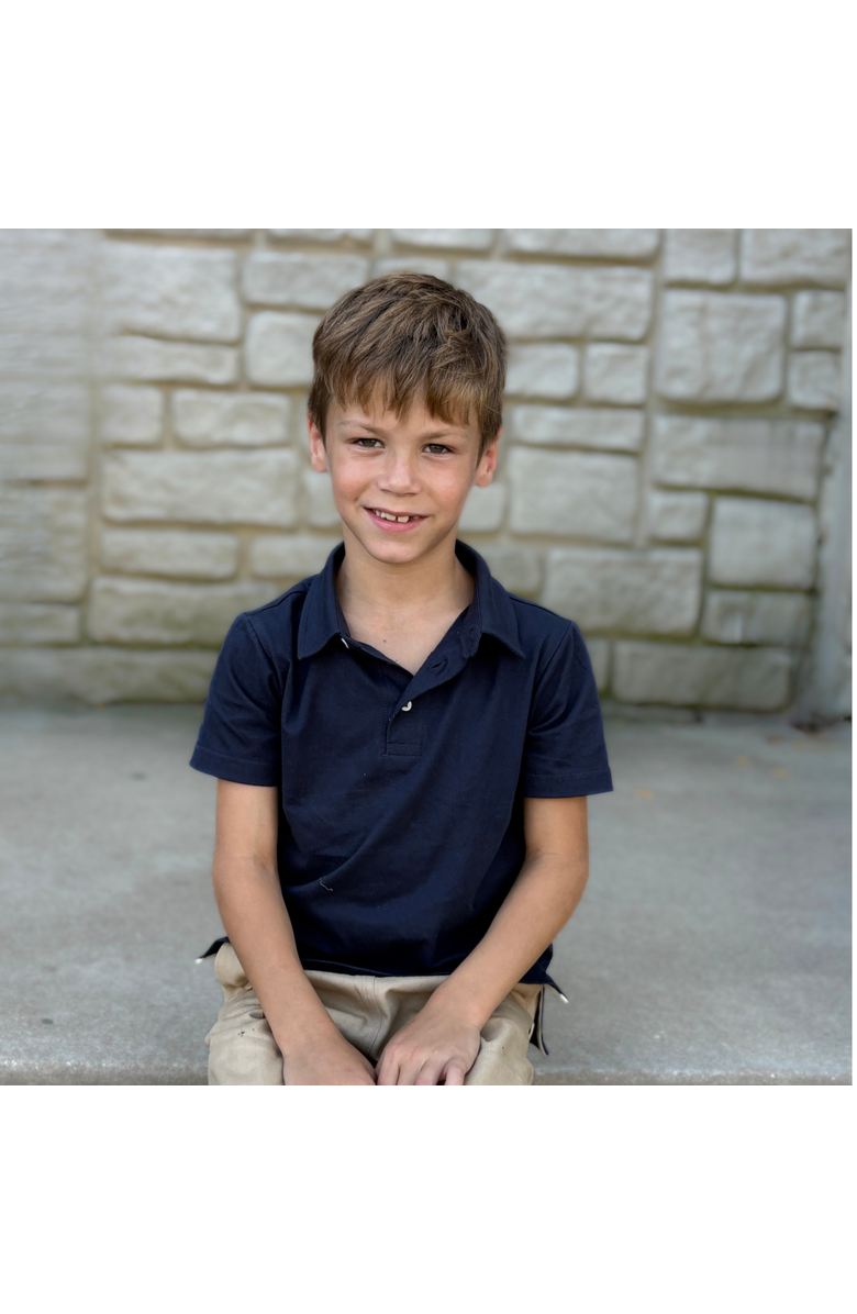 Jackalo Kids' Organic Cotton Jersey Alex Polo T-Shirt, Alternate, color, Navy