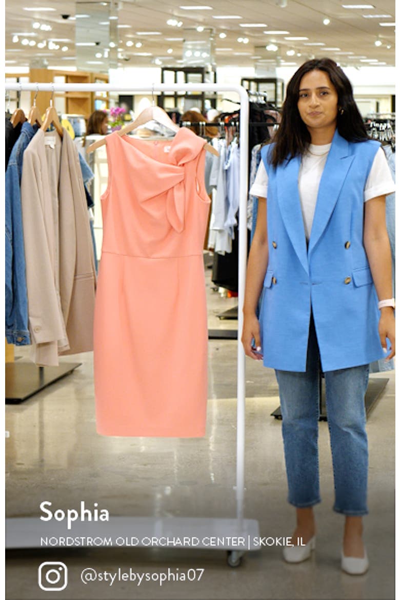 Tie Neck Sleeveless Sheath Dress video