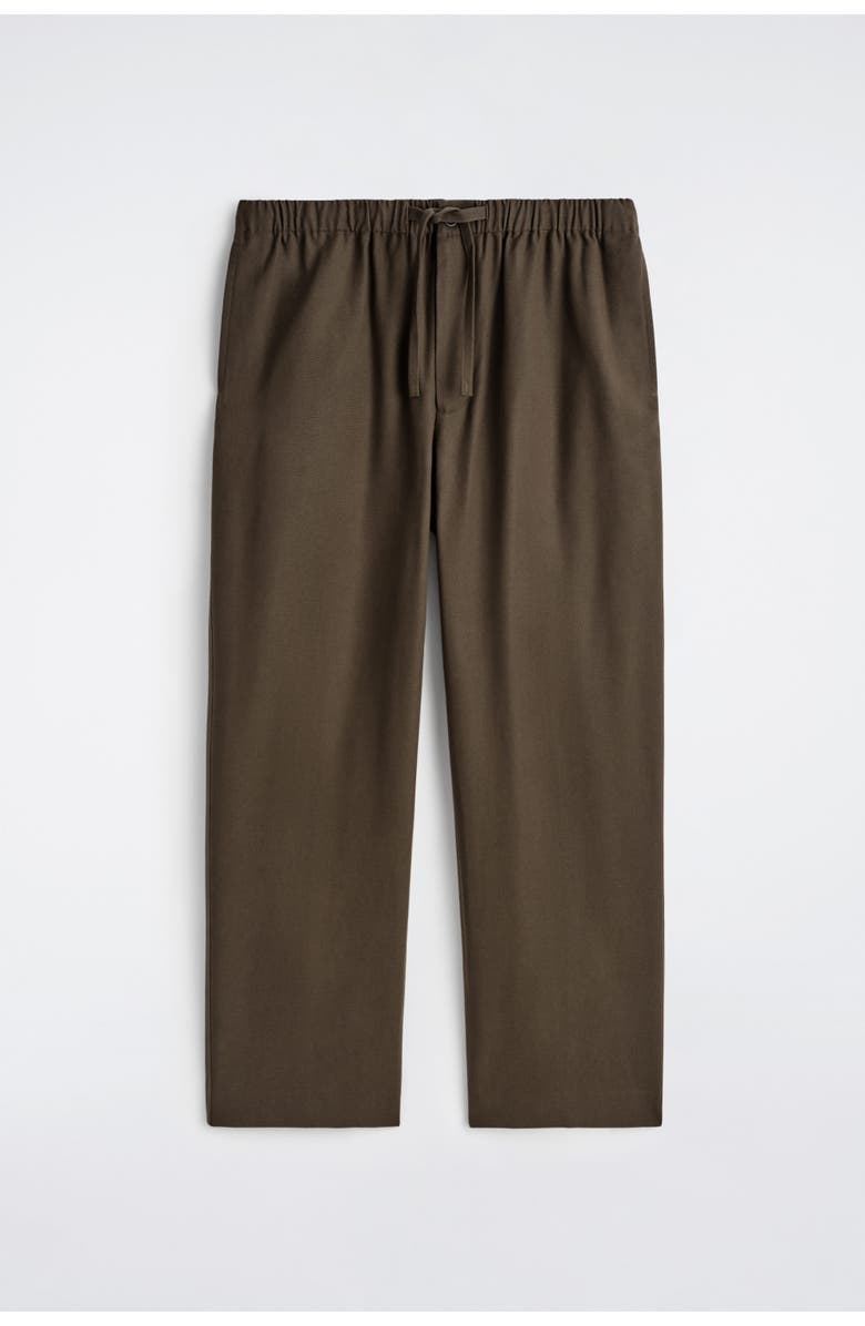 COS Barrel-Leg Drawstring Pants, Alternate, color, Brown