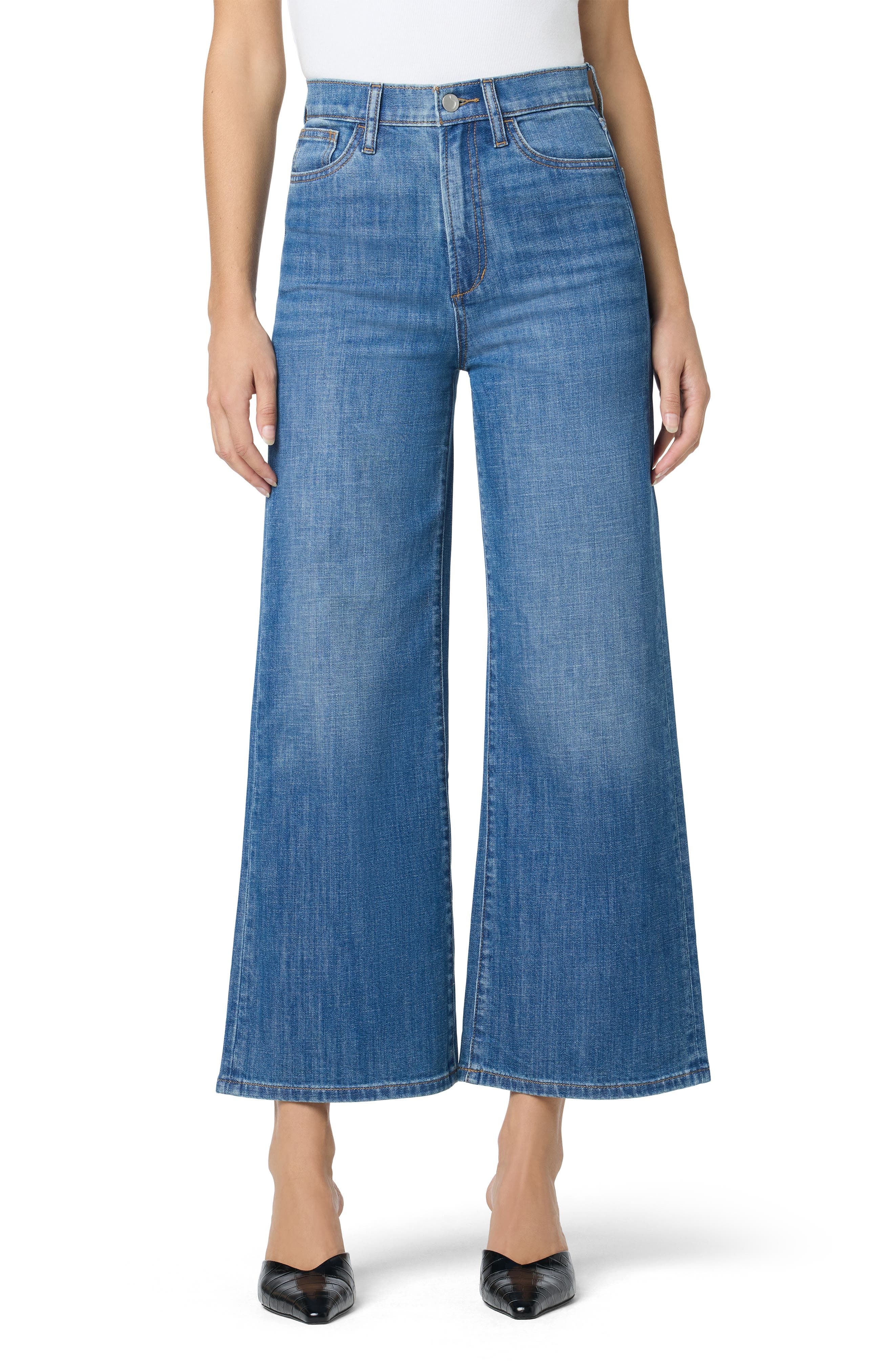 Joe's High Waist Ankle Wide Leg Jeans