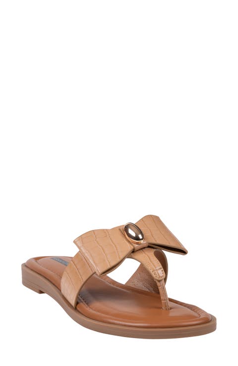Alba Bow Flat Slide Sandal (Women)