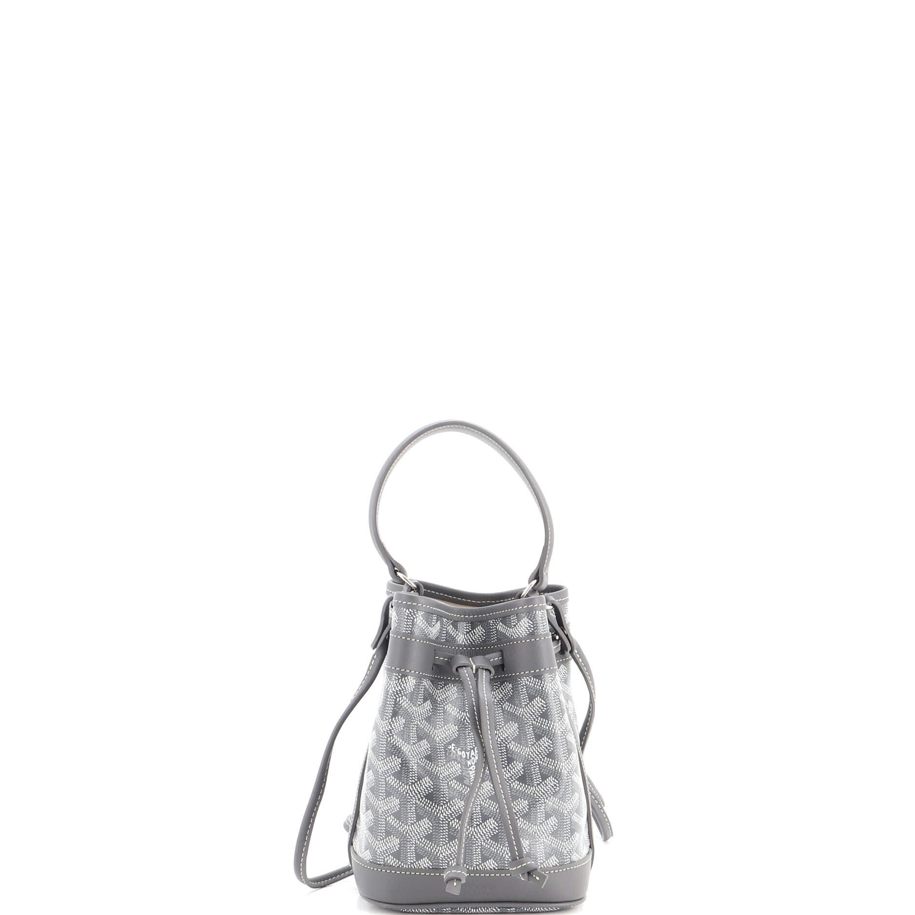 Petit Flot Bucket Bag Coated Canvas Mini, Main, color, Grey