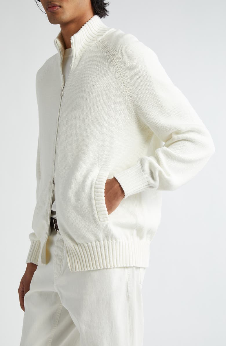 Brunello Cucinelli Cotton Zip Cardigan, Alternate, color, 