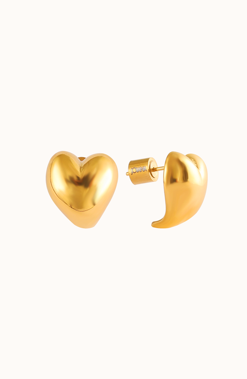 Joiana Jewelry Bubble Hearts Earrings In Gold