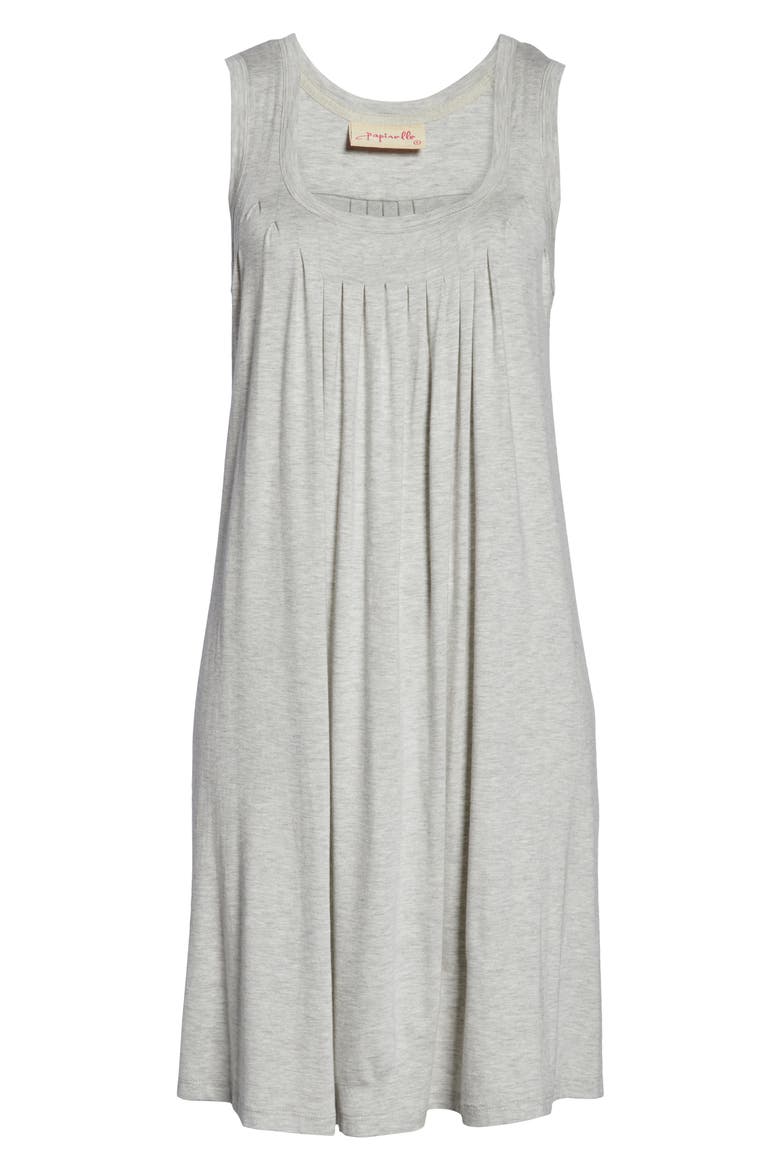 Pleat Nightgown, Alternate, color, GREY