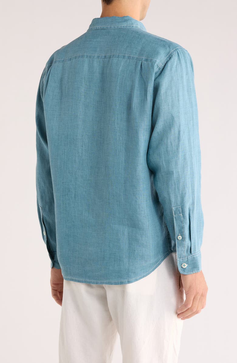 Tommy Bahama Sea Glass Breezer Original Fit Linen Shirt, Alternate, color, Belle Blue