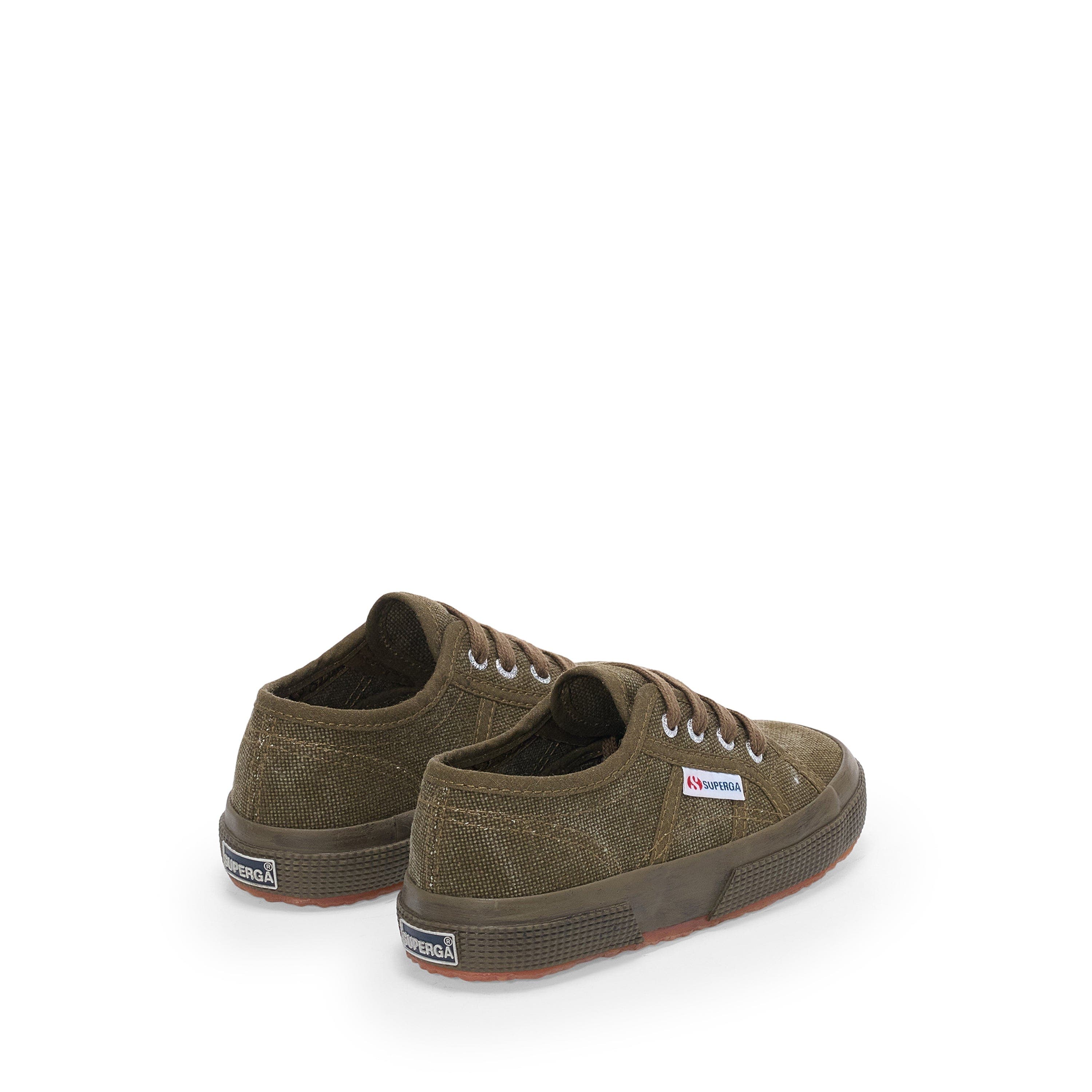 Superga 2750 Kids Cotton Stone Wash, Alternate, color, Full Green Dark Olive Washed